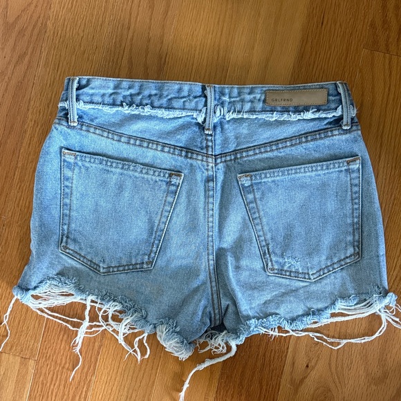 GRLFRND Helena Light Blue Distressed Jean Shorts - Picture 3 of 7
